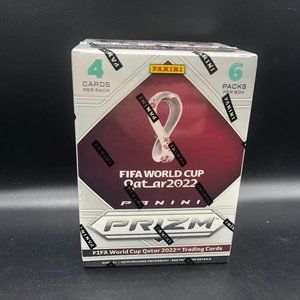 2022 Panini FIFA World Cup Prizm Soccer Trading Card Blaster Box Factory Sealed!